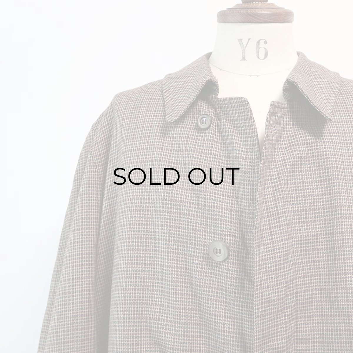 画像6: 〜60's Rainfair CHECK STAND FALL COLLAR COAT with BOA LINER (6)