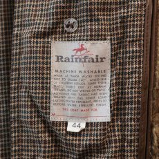 画像11: 〜60's Rainfair CHECK STAND FALL COLLAR COAT with BOA LINER (11)