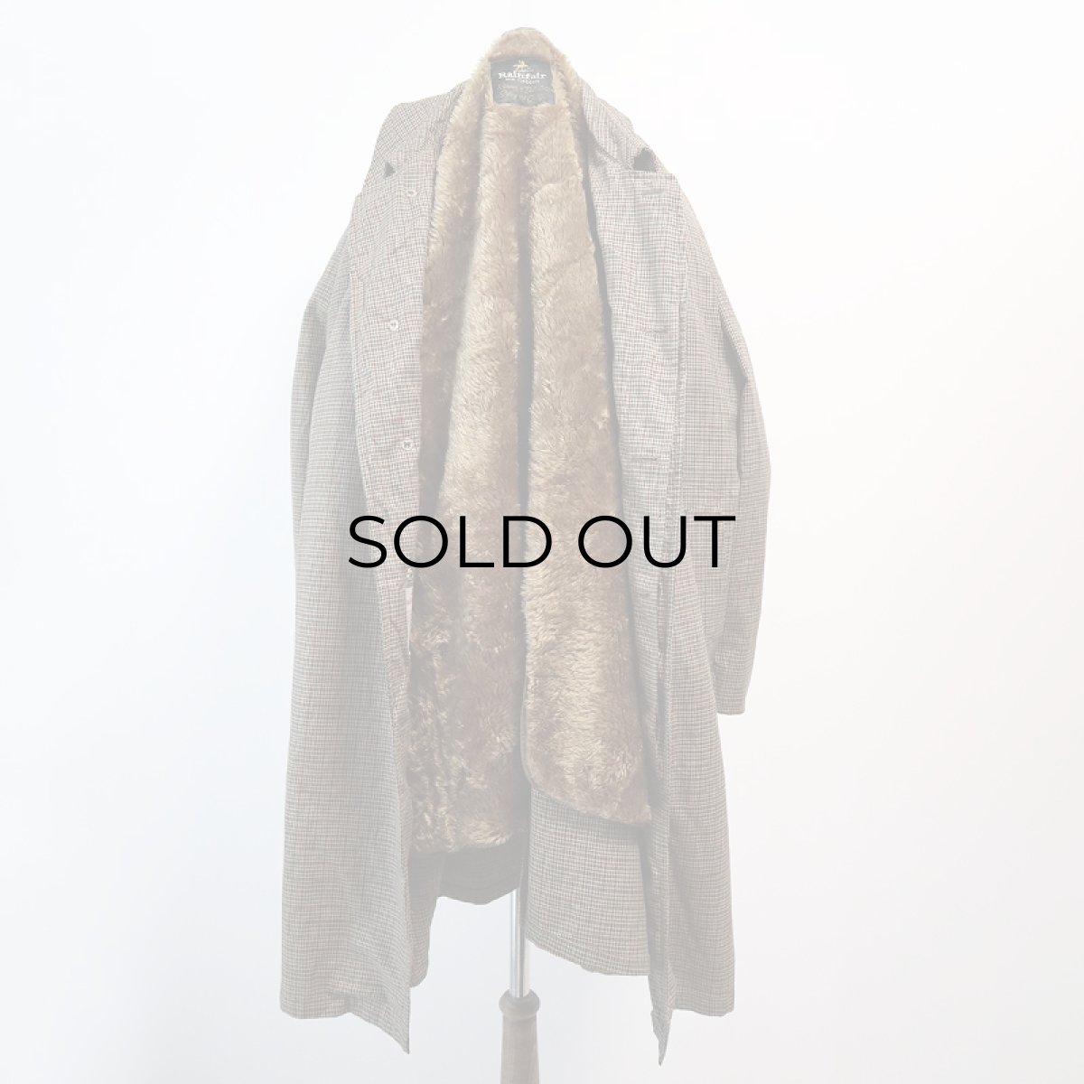 画像4: 〜60's Rainfair CHECK STAND FALL COLLAR COAT with BOA LINER (4)