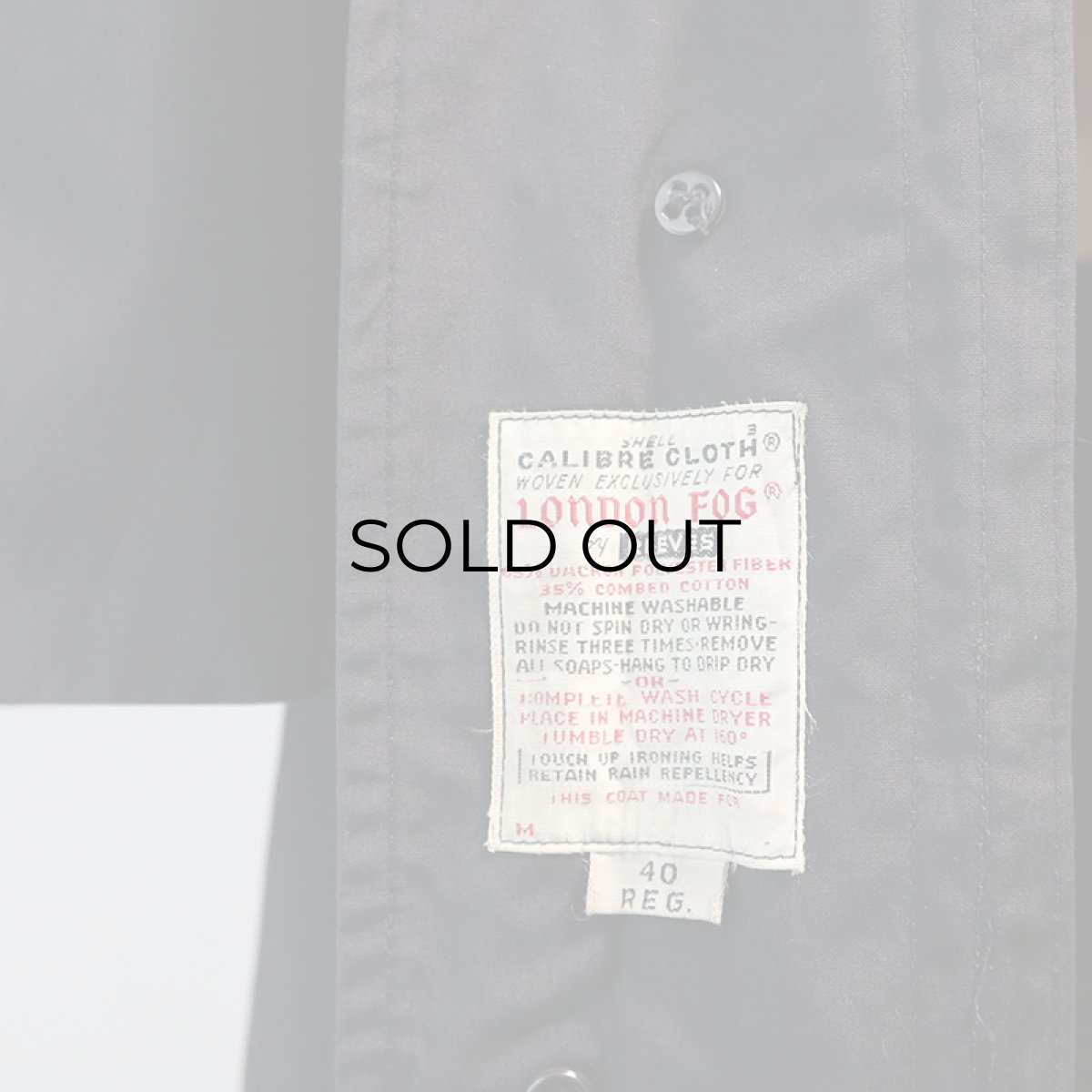 画像12: OLD LONDON FOG BLACK STAND FALL COLLAR COAT with BOA LINER (12)