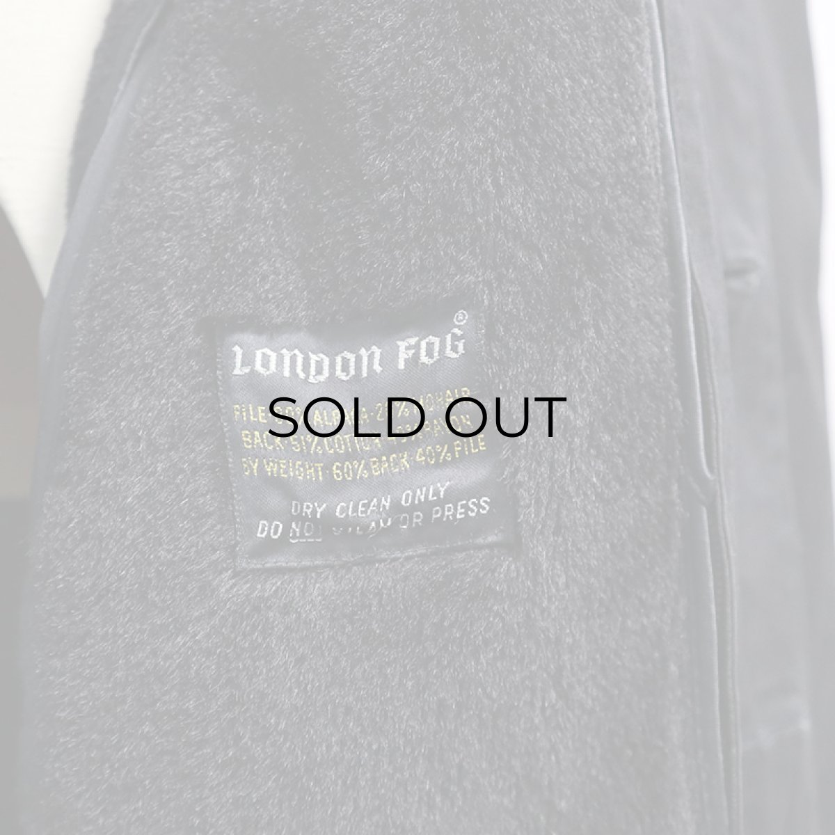 画像11: OLD LONDON FOG BLACK STAND FALL COLLAR COAT with BOA LINER (11)