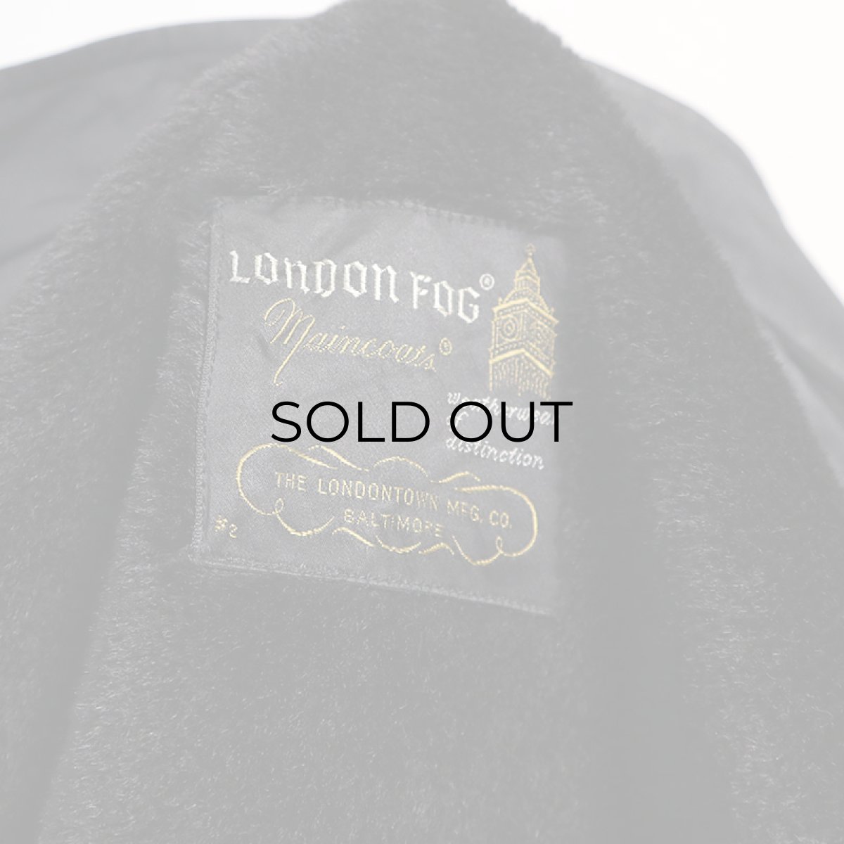 画像10: OLD LONDON FOG BLACK STAND FALL COLLAR COAT with BOA LINER (10)