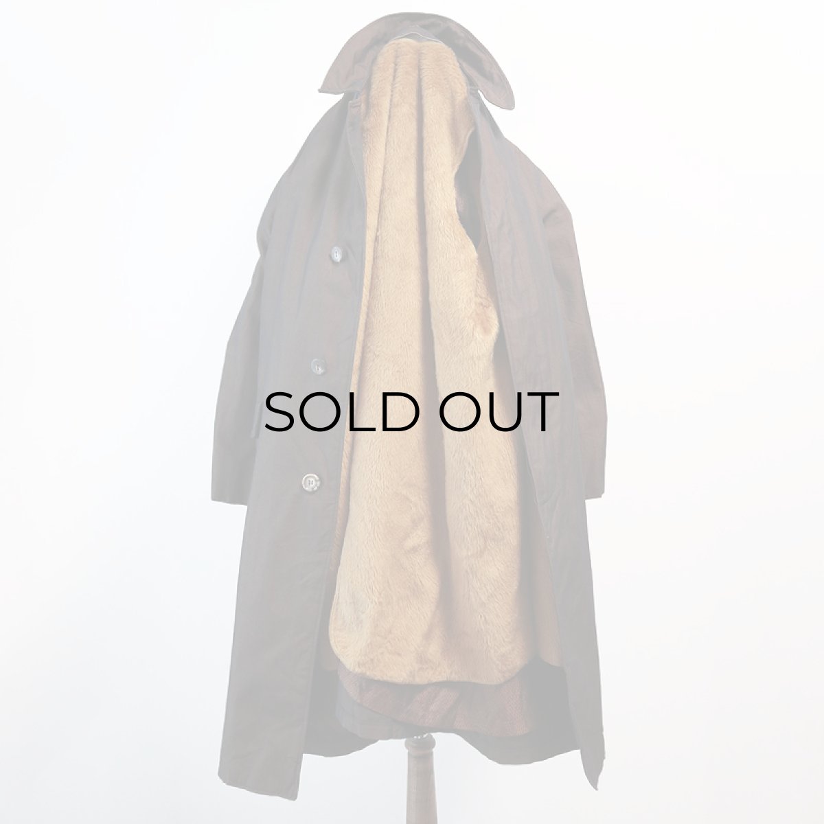 画像3: 〜60's UNKNOWN BRAND STAND FALL COLLAR COAT with BOA VEST LINER (3)