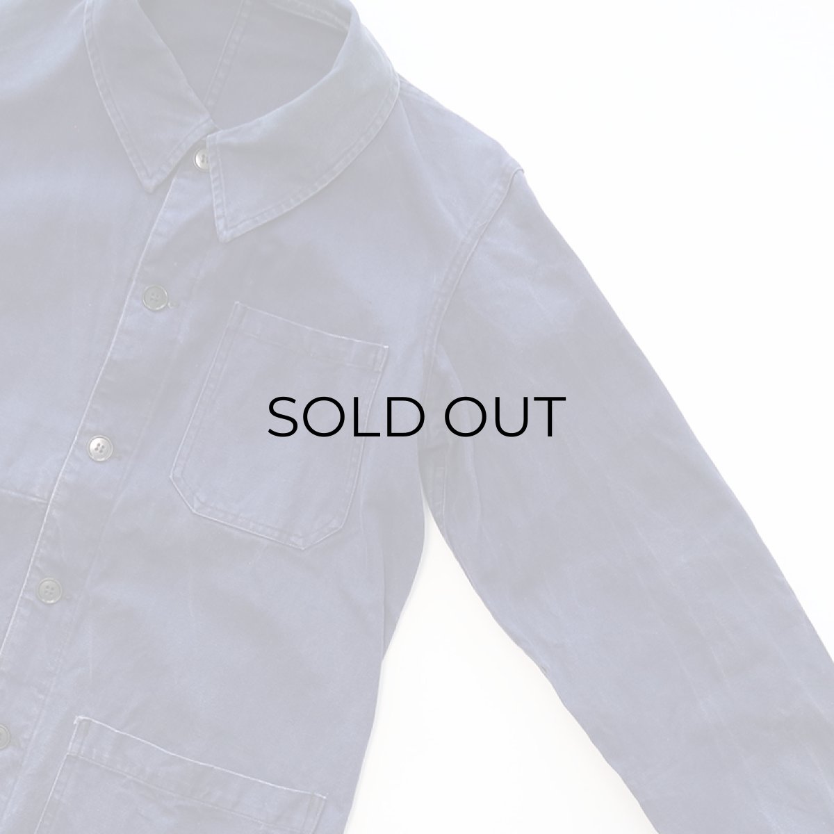 画像5: OLD FRENCH MILITARY COTTON DRILL WORK JACKET (5)