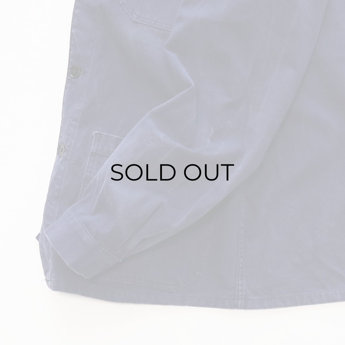 画像8: OLD FRENCH MILITARY COTTON DRILL WORK JACKET (8)