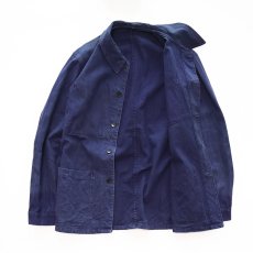 画像2: OLD FRENCH MILITARY COTTON DRILL WORK JACKET (2)