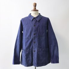 画像12: OLD FRENCH MILITARY COTTON DRILL WORK JACKET (12)