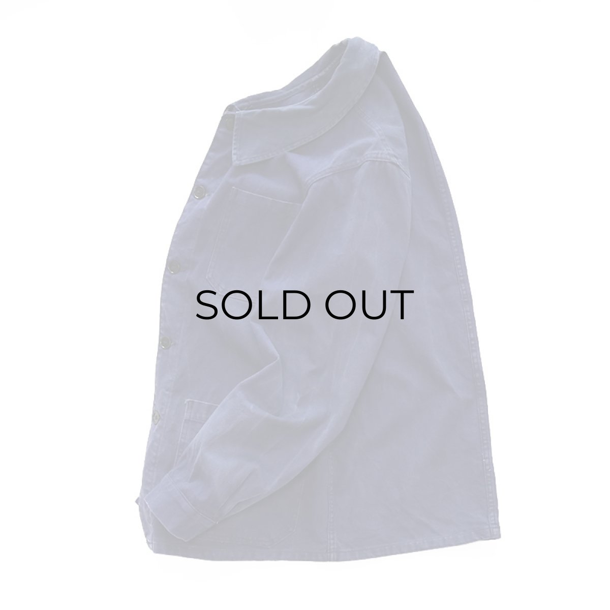 画像3: OLD FRENCH MILITARY COTTON DRILL WORK JACKET (3)