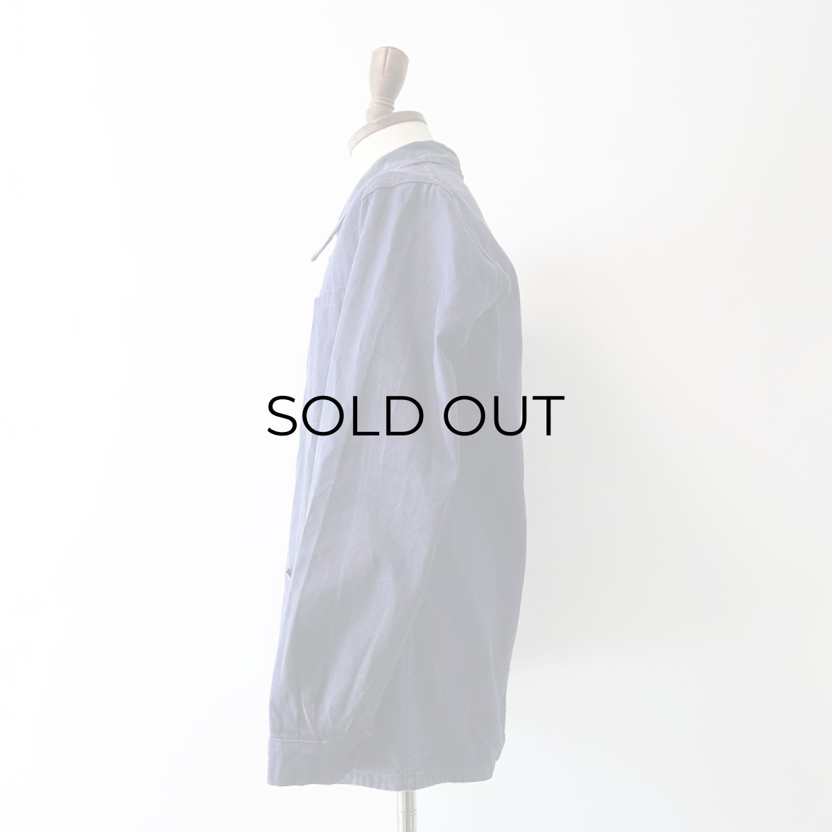 画像13: OLD FRENCH MILITARY COTTON DRILL WORK JACKET (13)