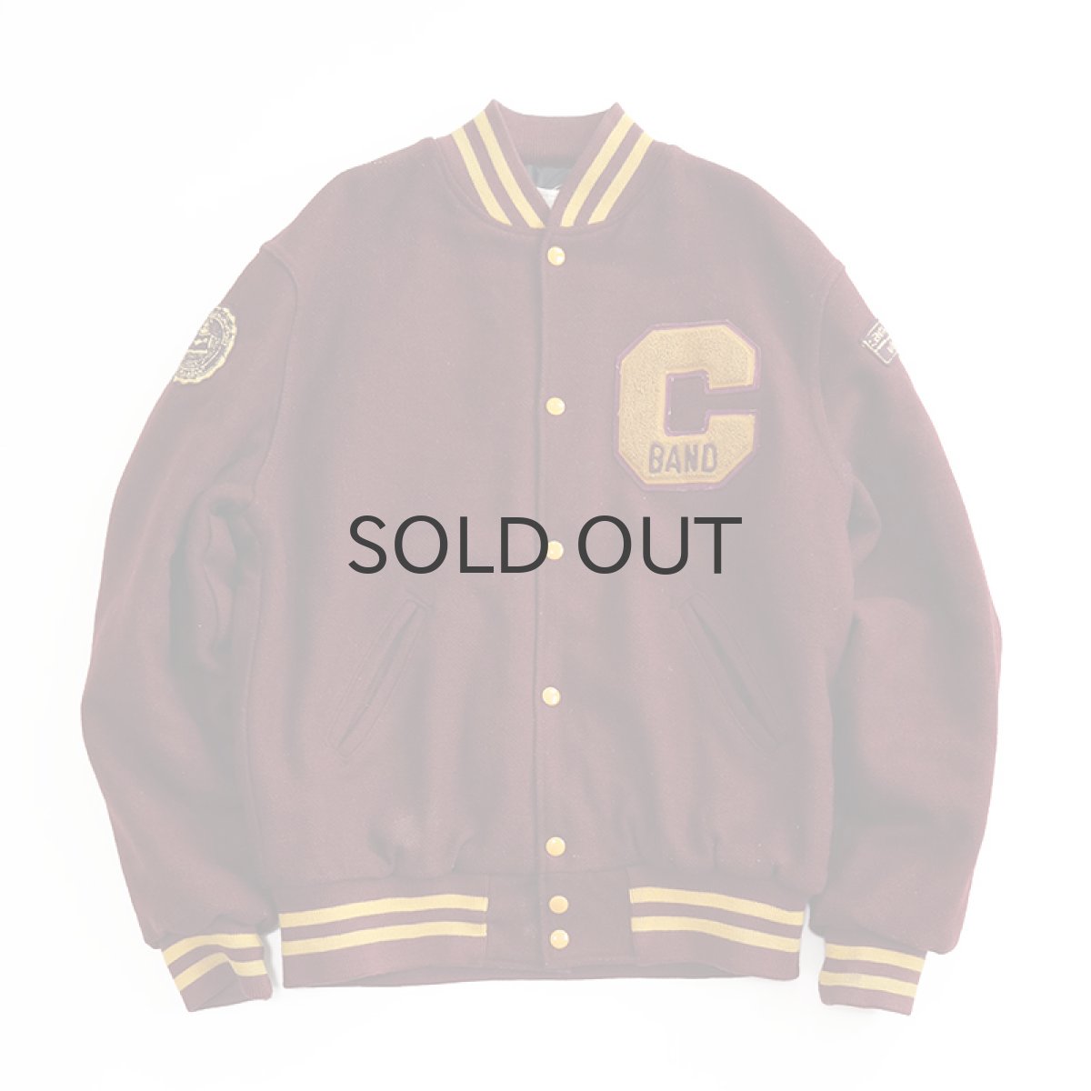 画像1: 〜80's HOLLOWAY WOOL MELTON BACK LETTERED VARSITY JACKET "CMU MARCHING BAND" (1)