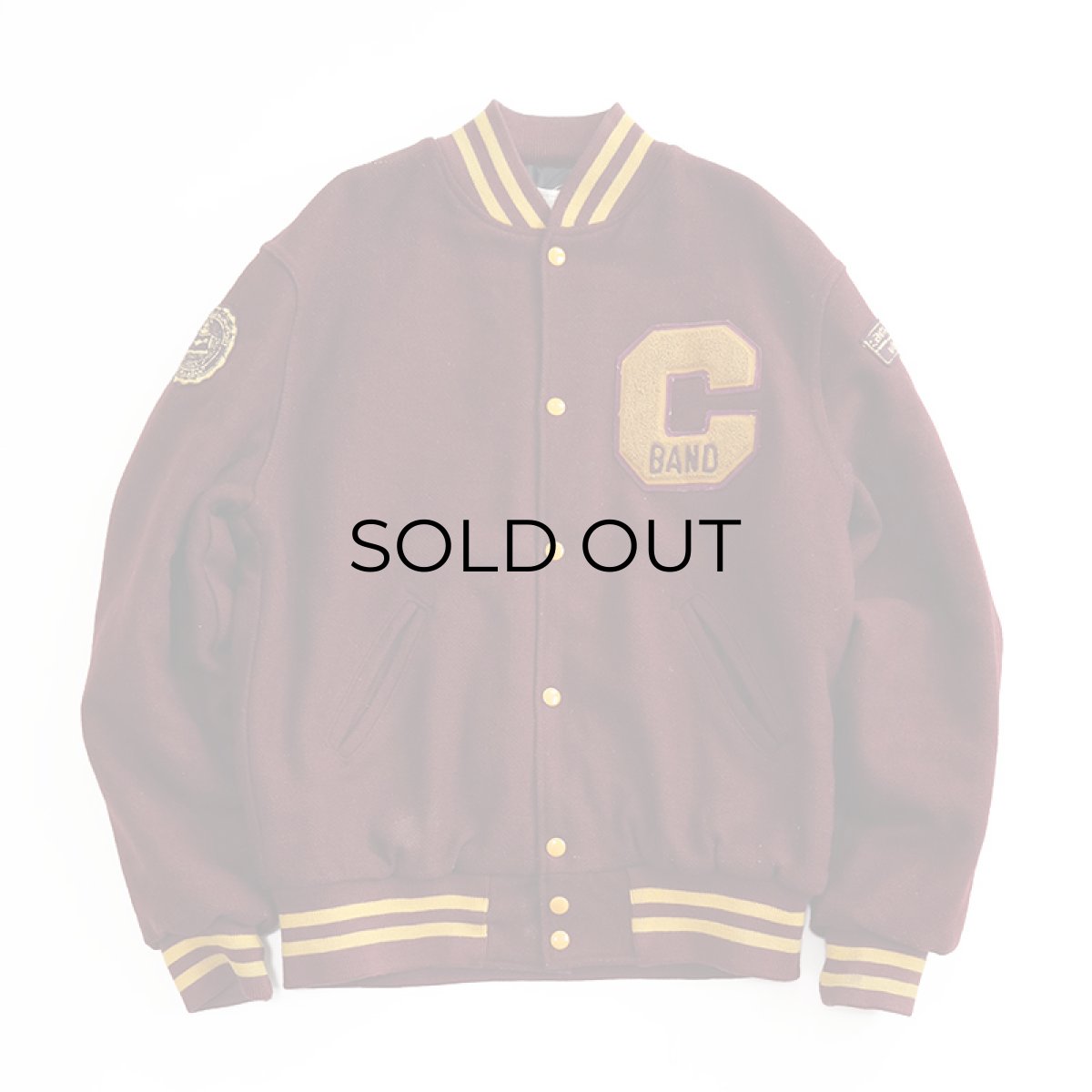 画像1: 〜80's HOLLOWAY WOOL MELTON BACK LETTERED VARSITY JACKET "CMU MARCHING BAND" (1)