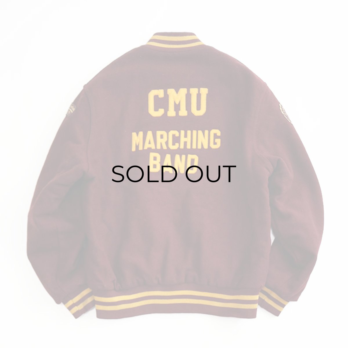 画像3: 〜80's HOLLOWAY WOOL MELTON BACK LETTERED VARSITY JACKET "CMU MARCHING BAND" (3)