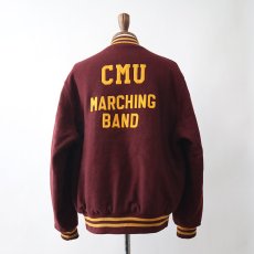 画像13: 〜80's HOLLOWAY WOOL MELTON BACK LETTERED VARSITY JACKET "CMU MARCHING BAND" (13)