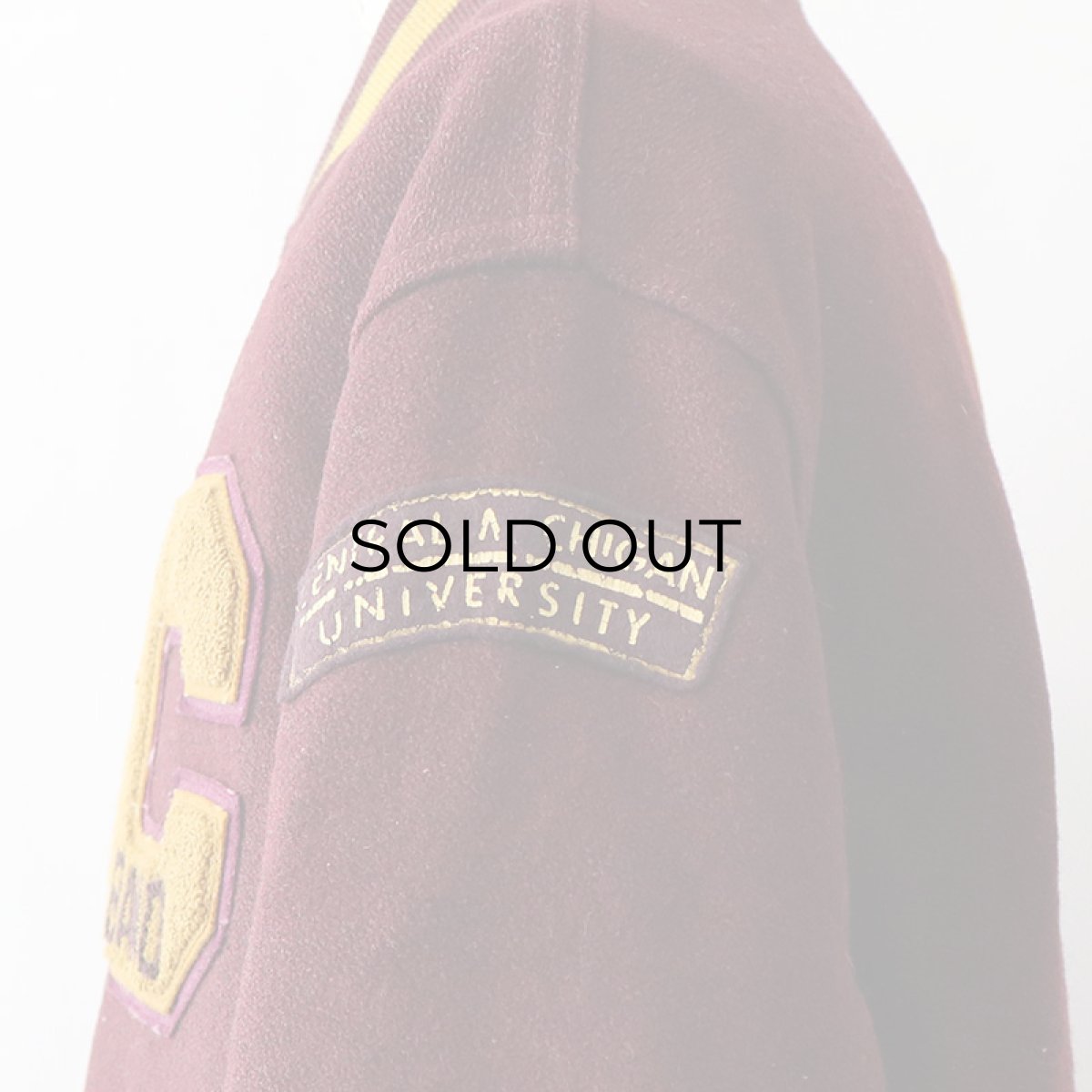 画像15: 〜80's HOLLOWAY WOOL MELTON BACK LETTERED VARSITY JACKET "CMU MARCHING BAND" (15)