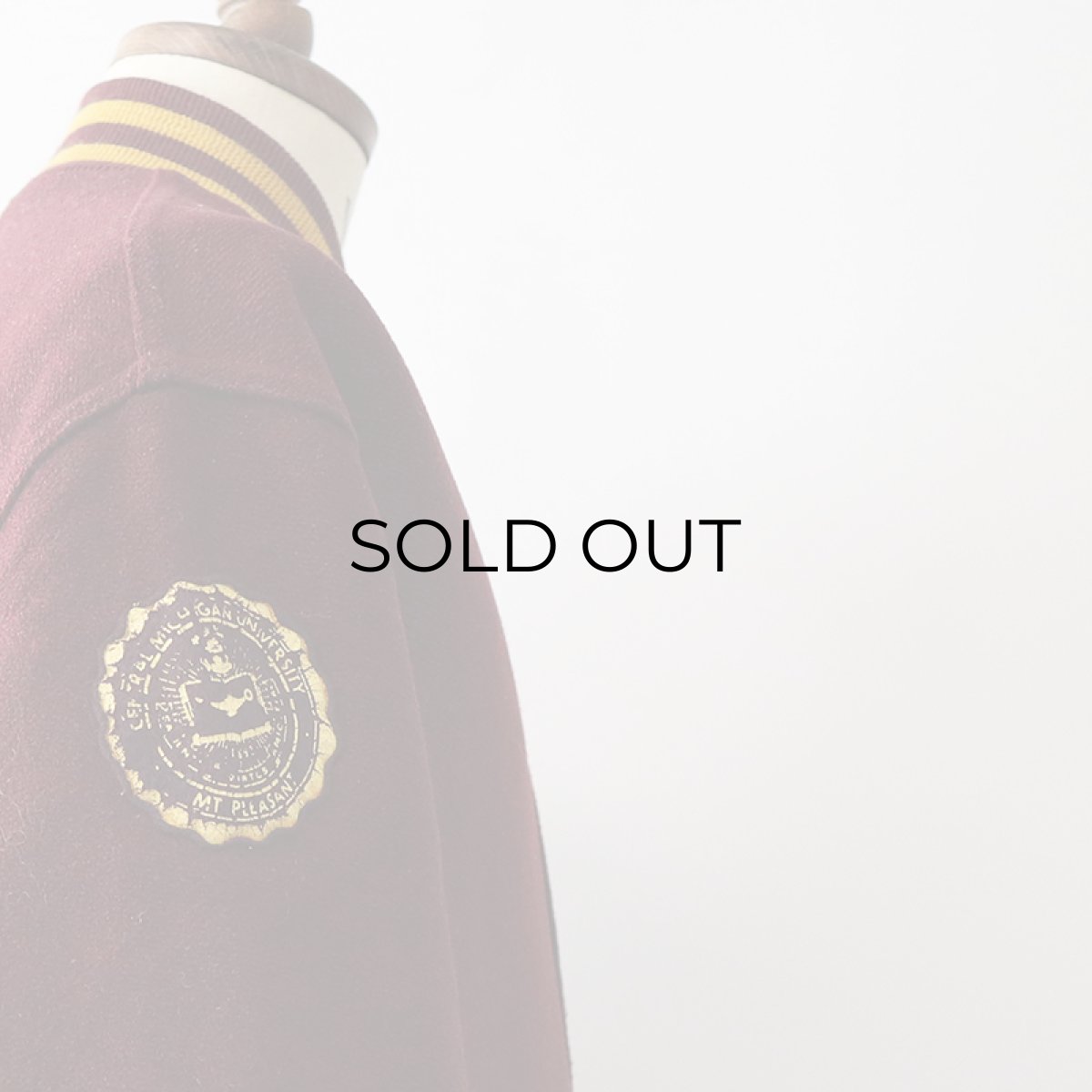 画像17: 〜80's HOLLOWAY WOOL MELTON BACK LETTERED VARSITY JACKET "CMU MARCHING BAND" (17)