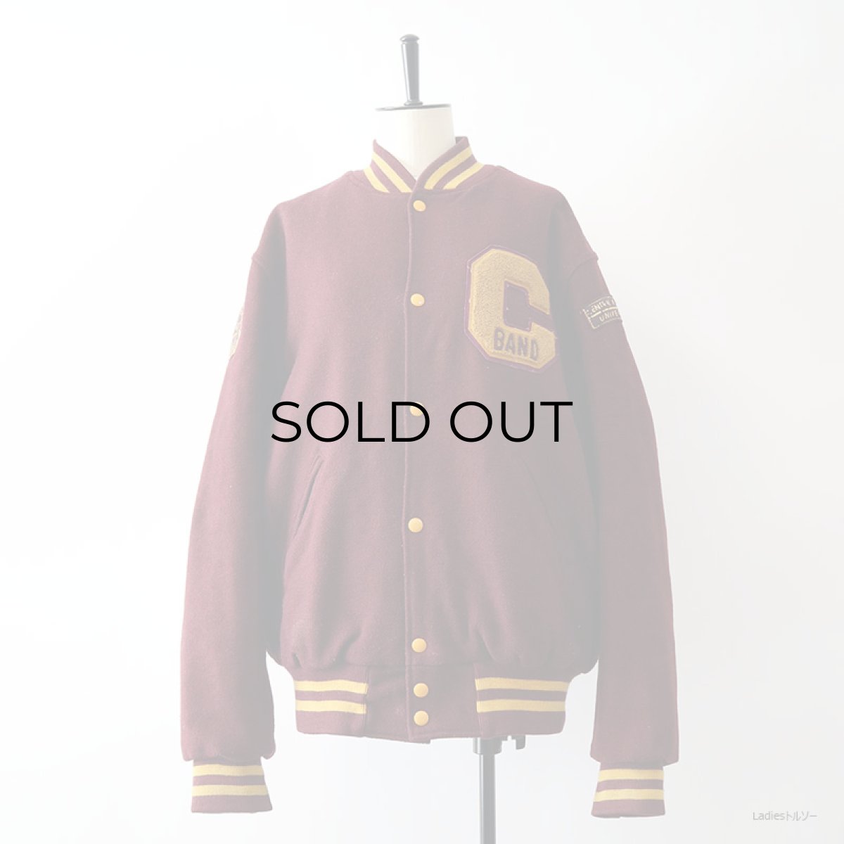 画像14: 〜80's HOLLOWAY WOOL MELTON BACK LETTERED VARSITY JACKET "CMU MARCHING BAND" (14)