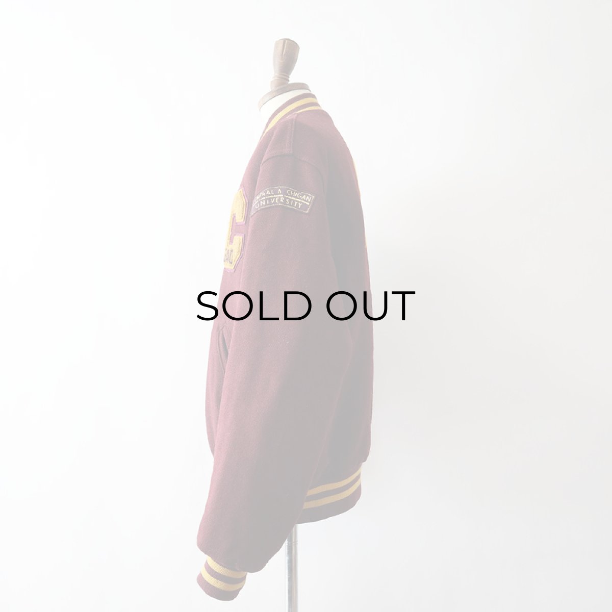 画像12: 〜80's HOLLOWAY WOOL MELTON BACK LETTERED VARSITY JACKET "CMU MARCHING BAND" (12)
