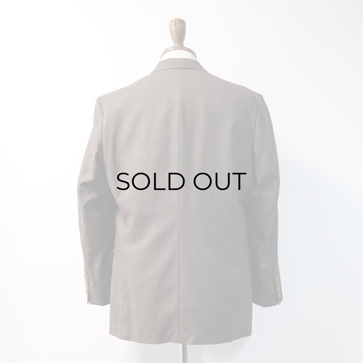 画像13: OLD REDA WOOL WINDOWPANE CHECK W-BREASTED TAILORED JACKET (13)