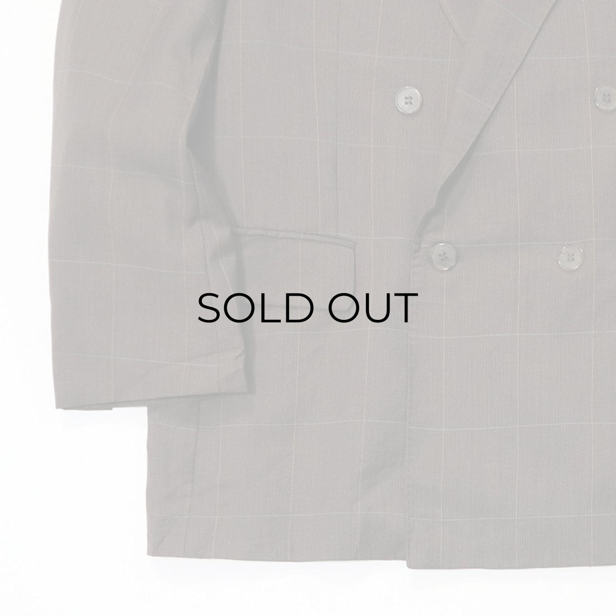 画像5: OLD REDA WOOL WINDOWPANE CHECK W-BREASTED TAILORED JACKET (5)