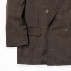 画像5: OLD REDA WOOL WINDOWPANE CHECK W-BREASTED TAILORED JACKET (5)