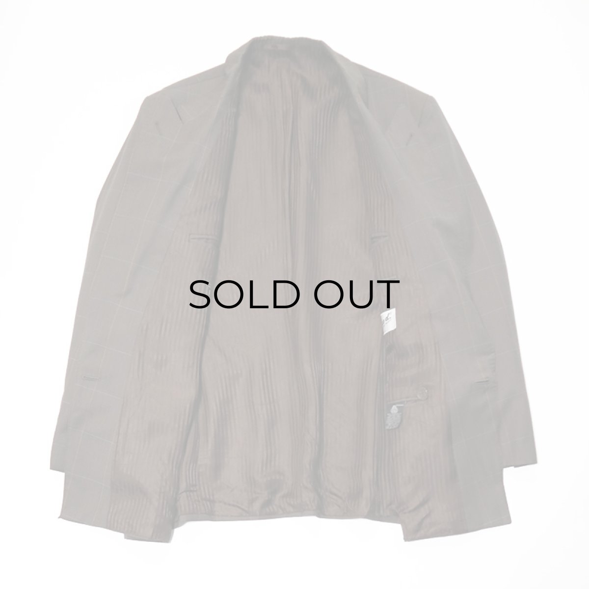 画像2: OLD REDA WOOL WINDOWPANE CHECK W-BREASTED TAILORED JACKET (2)