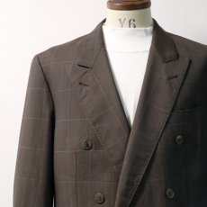 画像14: OLD REDA WOOL WINDOWPANE CHECK W-BREASTED TAILORED JACKET (14)