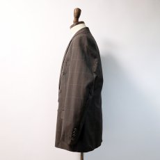 画像12: OLD REDA WOOL WINDOWPANE CHECK W-BREASTED TAILORED JACKET (12)