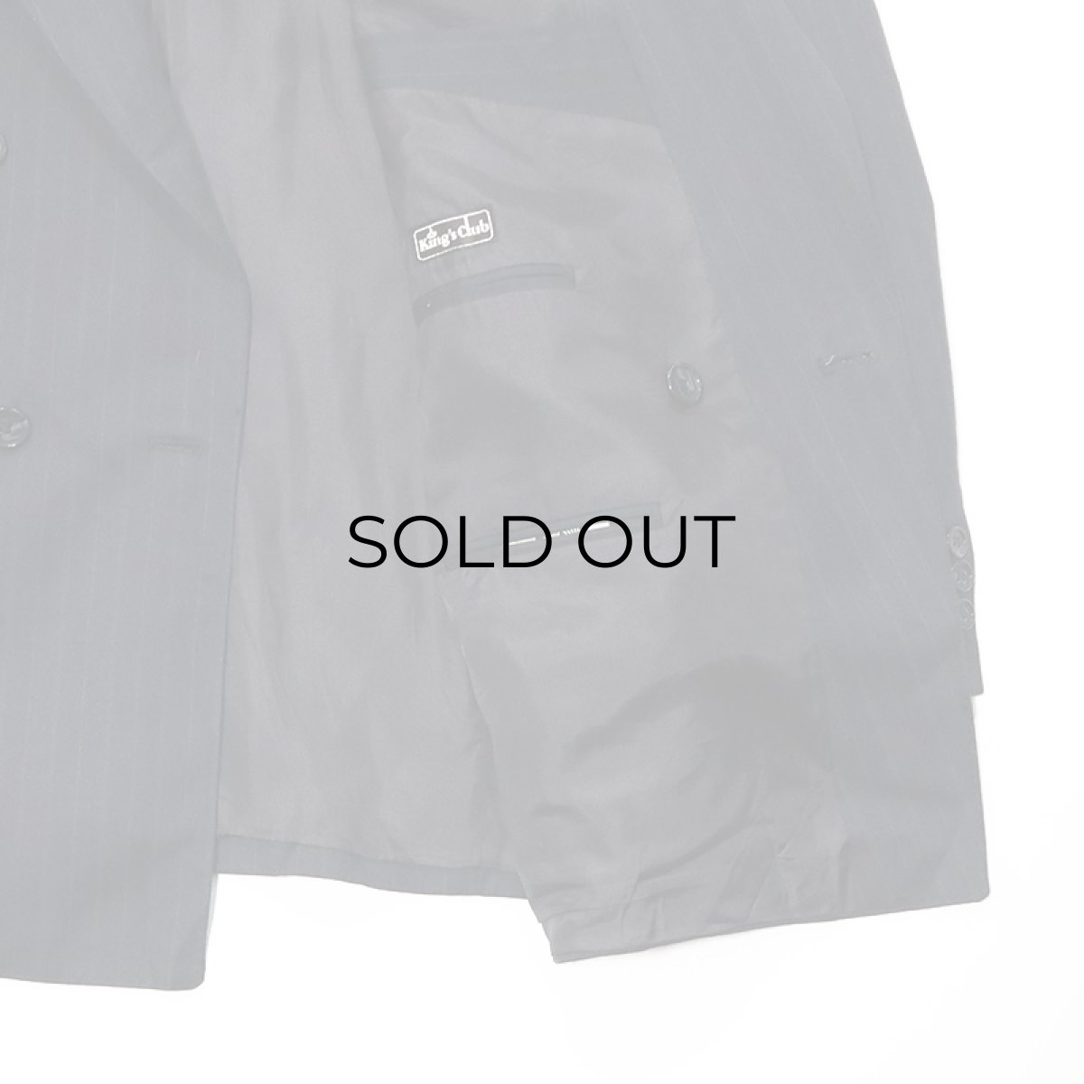 画像6: OLD Kings Club WOOL STRIPE W-BREASTED TAILORED JACKET (6)