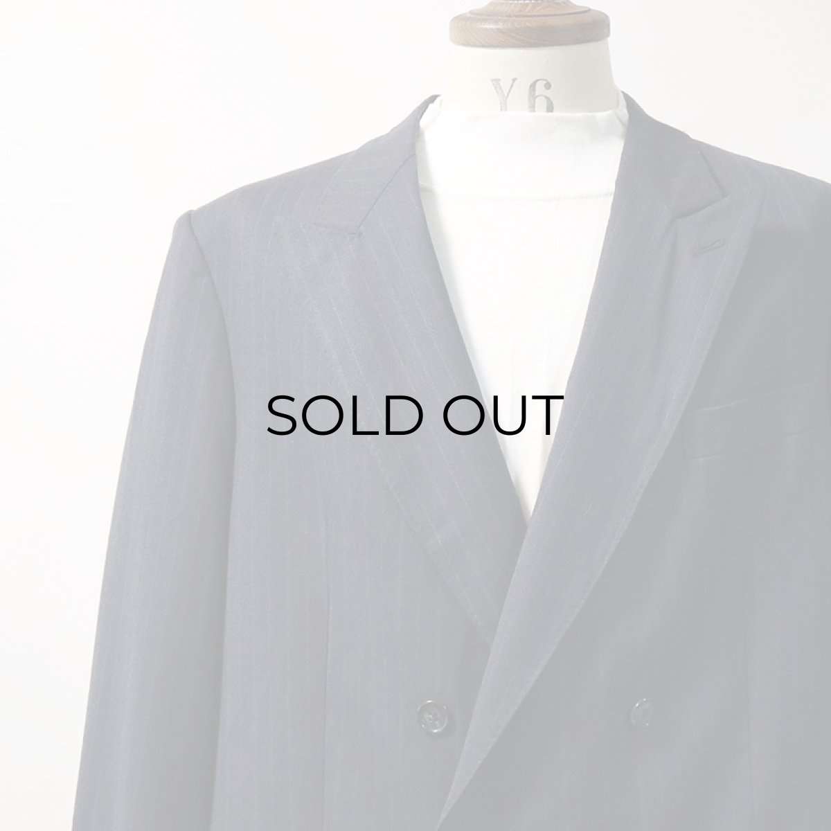 画像12: OLD Kings Club WOOL STRIPE W-BREASTED TAILORED JACKET (12)