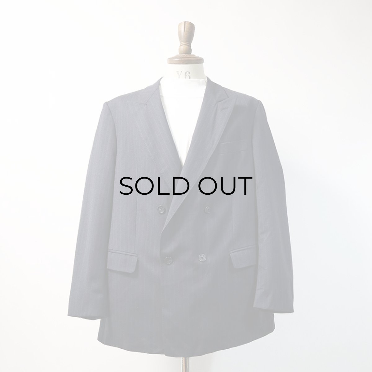 画像9: OLD Kings Club WOOL STRIPE W-BREASTED TAILORED JACKET (9)