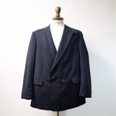 画像9: OLD Kings Club WOOL STRIPE W-BREASTED TAILORED JACKET (9)