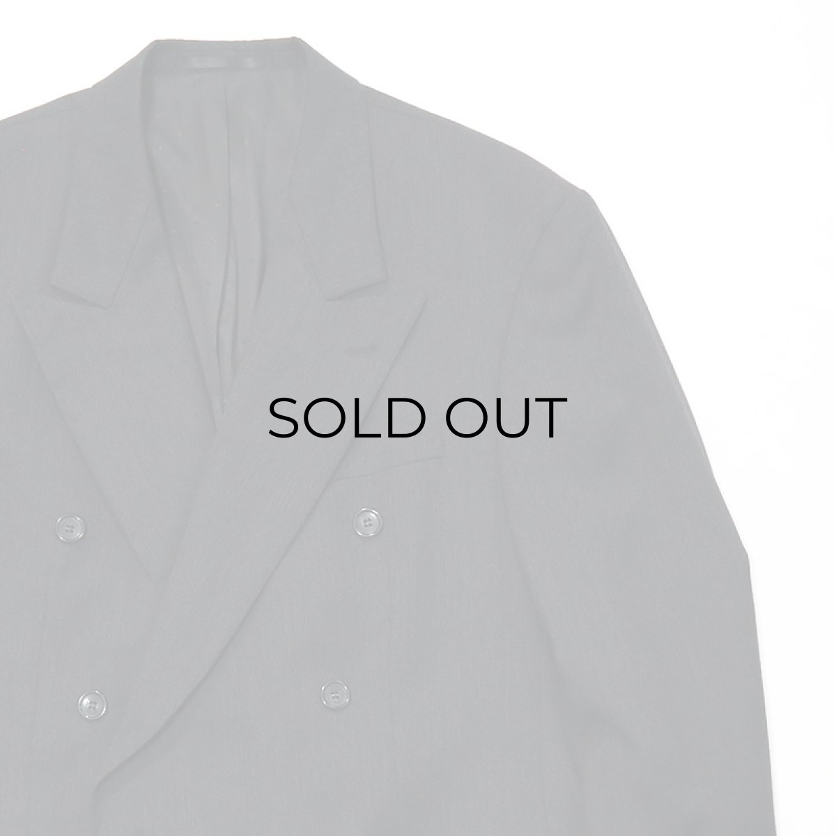 画像4: OLD UNKNOWN BRAND WOOL W-BREASTED TAILORED JACKET (4)