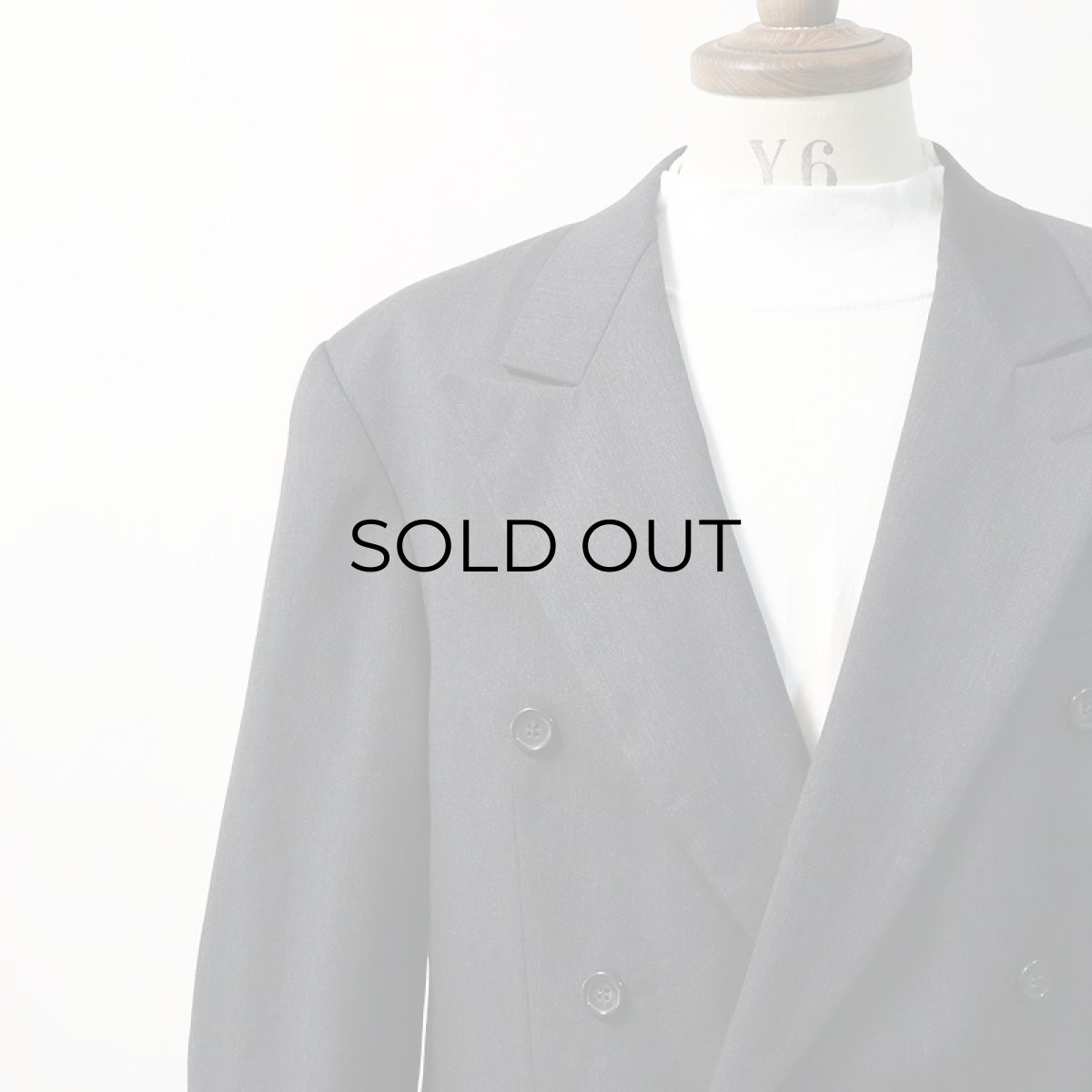 画像10: OLD UNKNOWN BRAND WOOL W-BREASTED TAILORED JACKET (10)