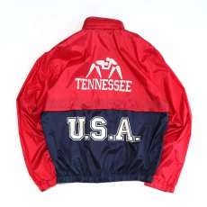 画像3: 80's L.L. Bean NYLON W-PRINT ZIP TRACK JACKET "TENNESSEE STATE WRESTLING TEAM" (3)