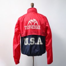 画像17: 80's L.L. Bean NYLON W-PRINT ZIP TRACK JACKET "TENNESSEE STATE WRESTLING TEAM" (17)