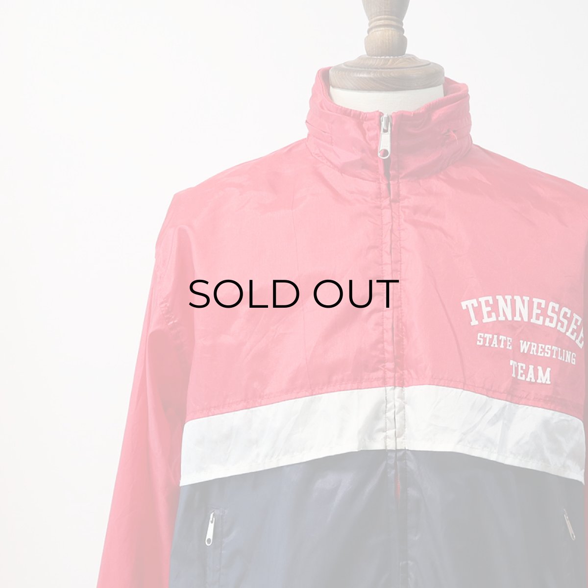 画像12: 80's L.L. Bean NYLON W-PRINT ZIP TRACK JACKET "TENNESSEE STATE WRESTLING TEAM" (12)