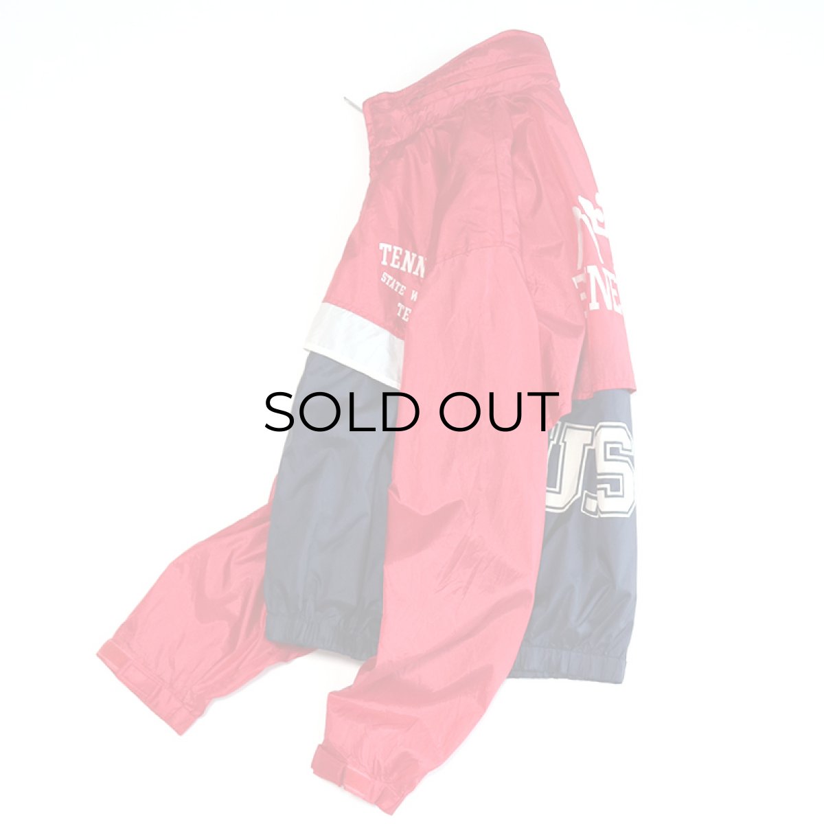 画像2: 80's L.L. Bean NYLON W-PRINT ZIP TRACK JACKET "TENNESSEE STATE WRESTLING TEAM" (2)