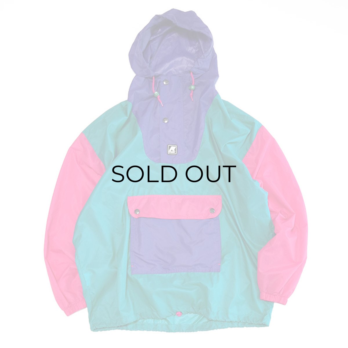 画像1: 80's K-WAY NYLON CRAZY-PATTERN PULLOVER ANORAK PARKA (1)