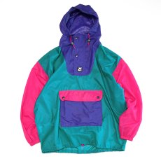 画像1: 80's K-WAY NYLON CRAZY-PATTERN PULLOVER ANORAK PARKA (1)