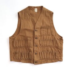 画像1: 〜50's UNKNOWN BRAND COTTON CANVAS HUNTING VEST (1)