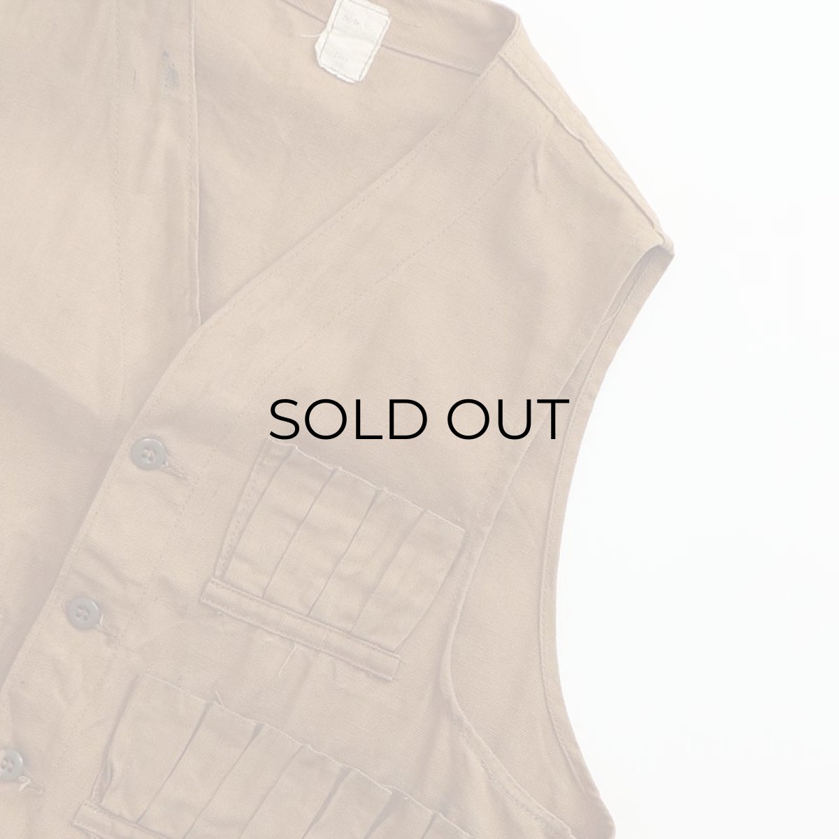 画像4: 〜50's UNKNOWN BRAND COTTON CANVAS HUNTING VEST (4)