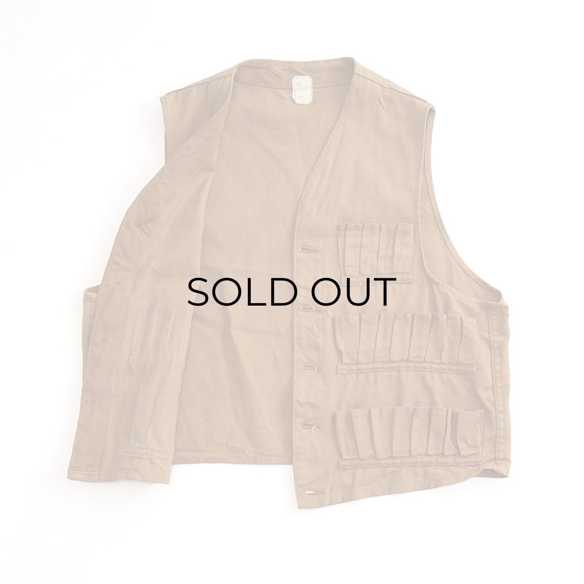 画像3: 〜50's UNKNOWN BRAND COTTON CANVAS HUNTING VEST (3)