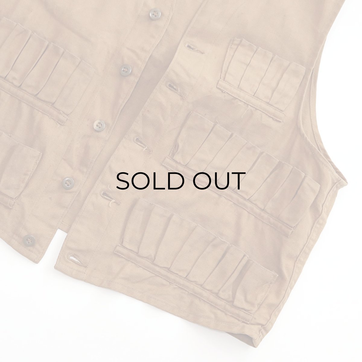 画像6: 〜50's UNKNOWN BRAND COTTON CANVAS HUNTING VEST (6)