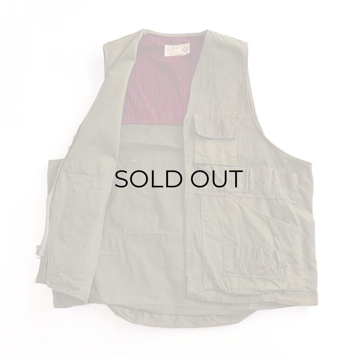 画像3: 〜60's Bullseye Bill COTTON TWILL ZIP HUNTING VEST (3)