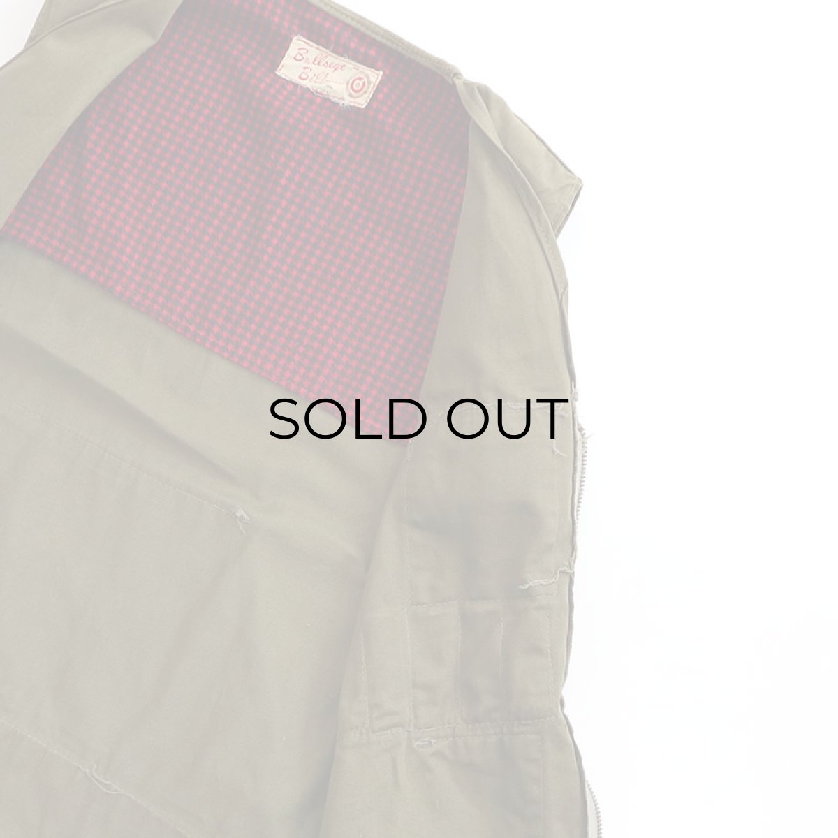 画像5: 〜60's Bullseye Bill COTTON TWILL ZIP HUNTING VEST (5)