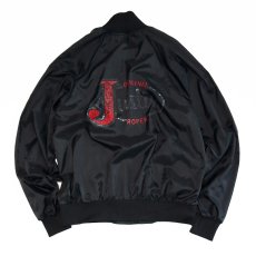 画像1: 〜90's Justin NYLON BACK LOGO PRINT SNAP BLOUSON  "Justin" "MADE IN USA" (1)