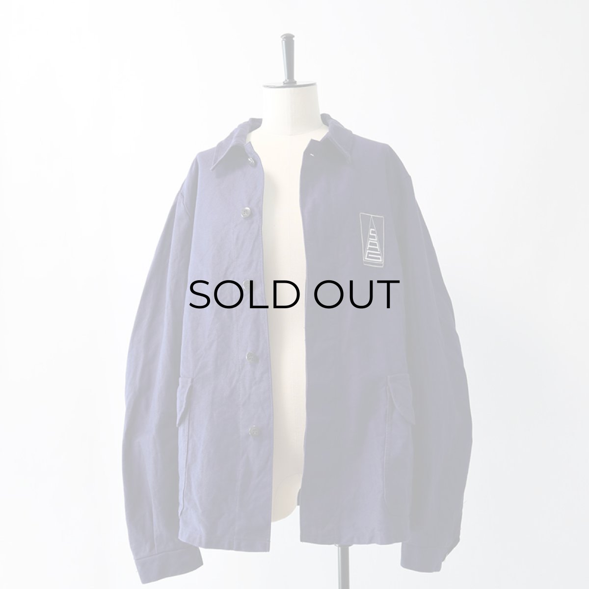 画像13: OLD UNKNOWN BRAND COTTON MOLESKIN 2P GERMAN WORK JACKET with WAPPEN (13)