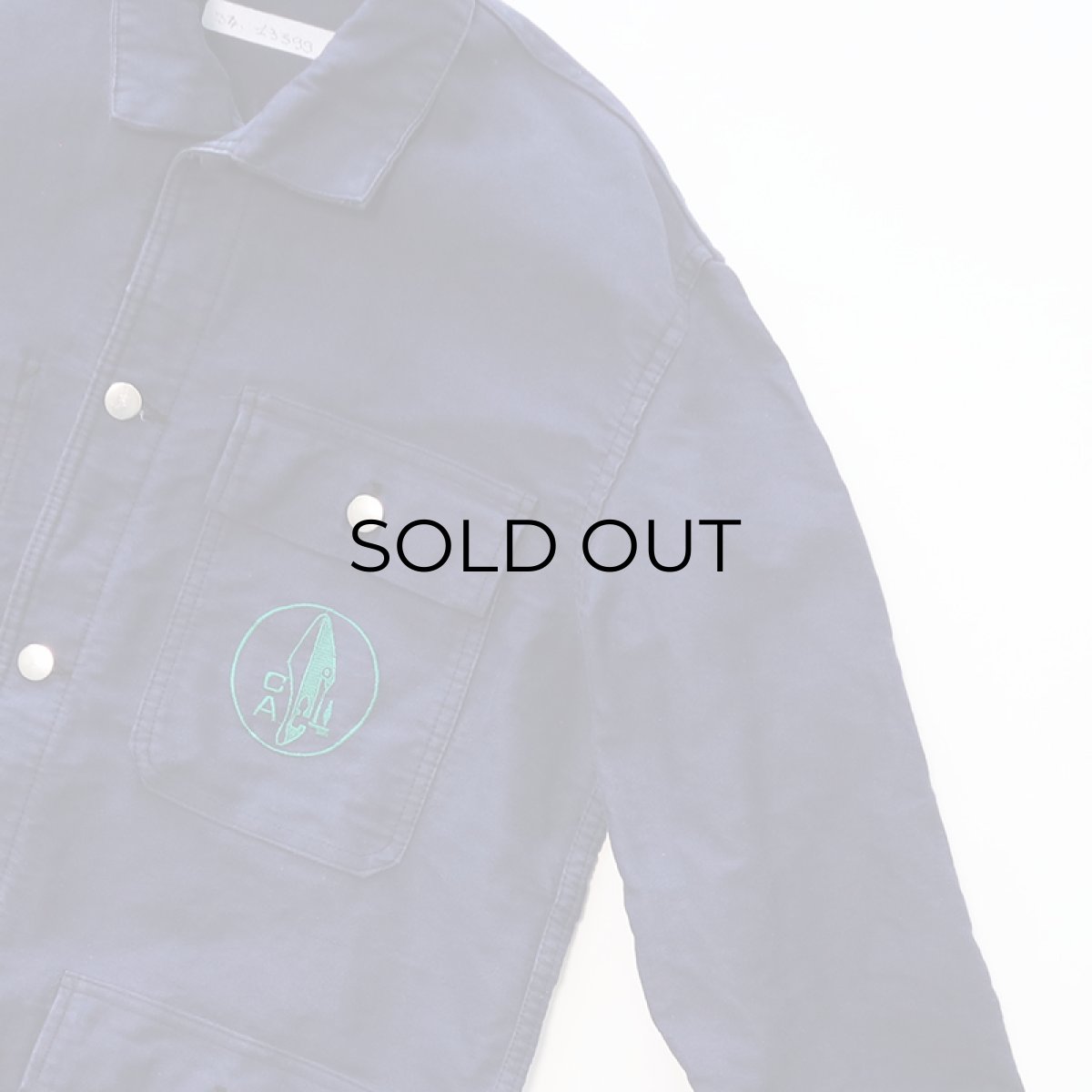 画像5: OLD UNKNOWN BRAND COTTON MOLESKIN EMBROIDERED FRENCH WORK JACKET (5)