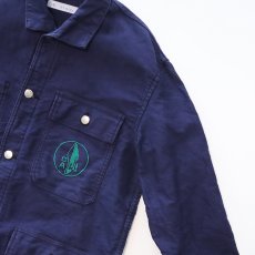 画像5: OLD UNKNOWN BRAND COTTON MOLESKIN EMBROIDERED FRENCH WORK JACKET (5)