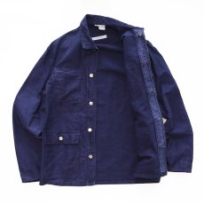 画像2: OLD UNKNOWN BRAND COTTON MOLESKIN EMBROIDERED FRENCH WORK JACKET (2)